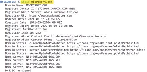 Анализ данных Whois на Linux