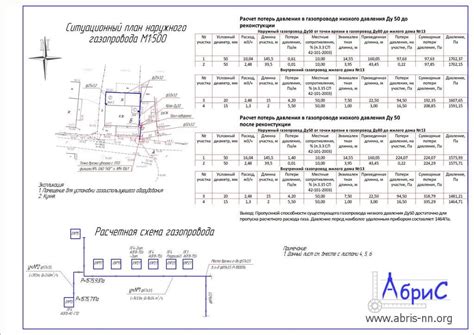 Изменение диаметра газопровода