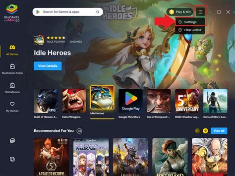 Метод 1: Обновление Android через настройки Bluestacks