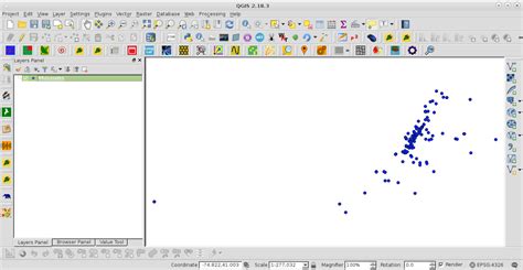 Шаги для соединения точек линией в программе QGIS